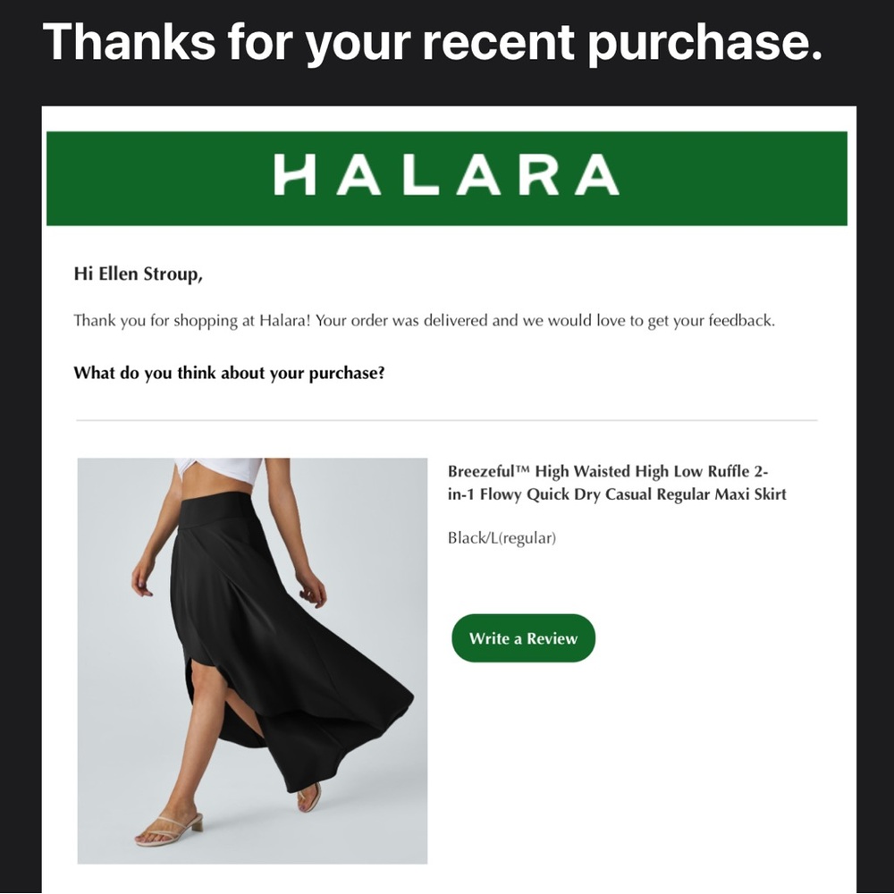 Halara Asymmetrical Skort - Picture 5 of 5